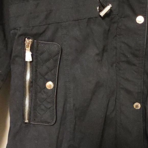 LeeHanton Three Quarter Length Military Style Parka Jacket Black XL - Picture 5 of 12